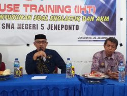 SMAN 5 Jeneponto, Gelar IHT Penyusunan Soal Skolastik