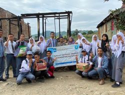 OSIS UPT SMAN 2 JENEPONTO Serahkan Bantuan Korban Kebakaran di Sanrangan Gowa