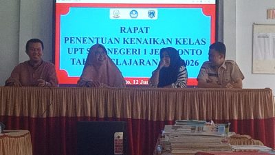 Tentukan Nasib Akademis Siswa, UPT SMAN 1 Jeneponto Gelar Rapat Pleno Kenaikan Kelas Tahun Pelajaran 2025/2026